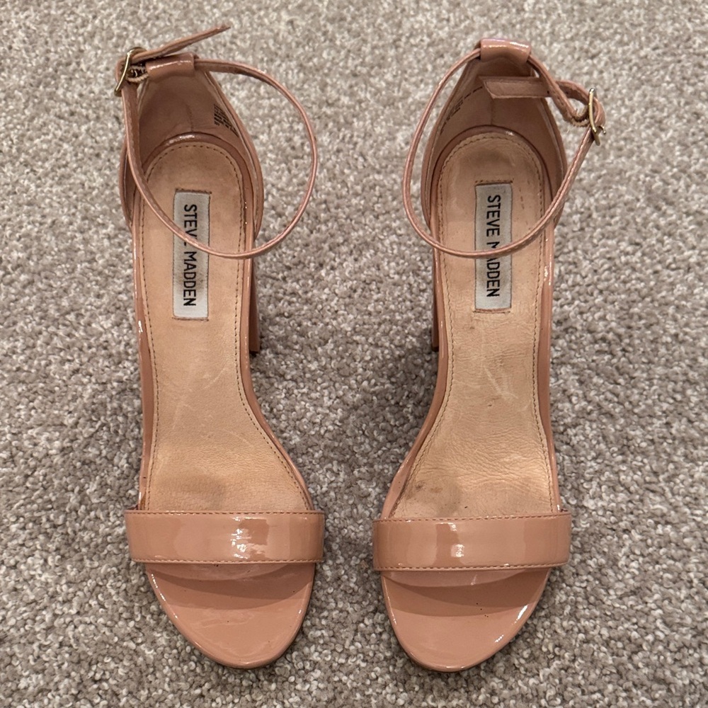 Steve Madden Nude Patent Heels